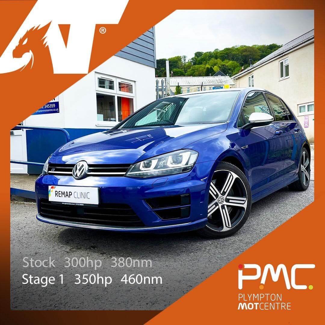 remapped volkswagen golf from 300hp to 350hp